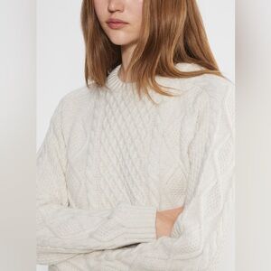 Aritzia Sunday Best Cable Knit Sweater - White